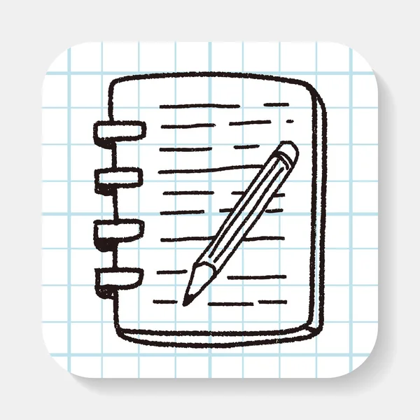 Cuaderno de Doodle — Vector de stock