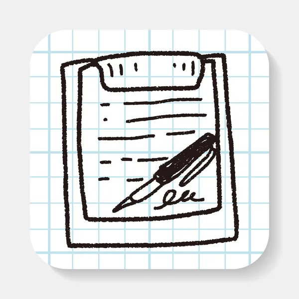 Documento doodle — Vector de stock