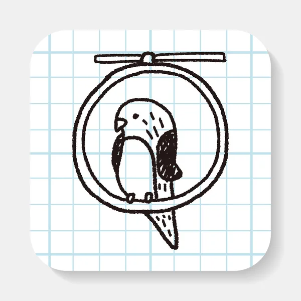 Oiseau caniche — Image vectorielle