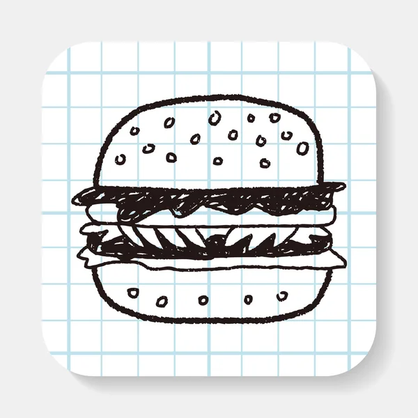 Doodle-Hamburger — Stockvektor