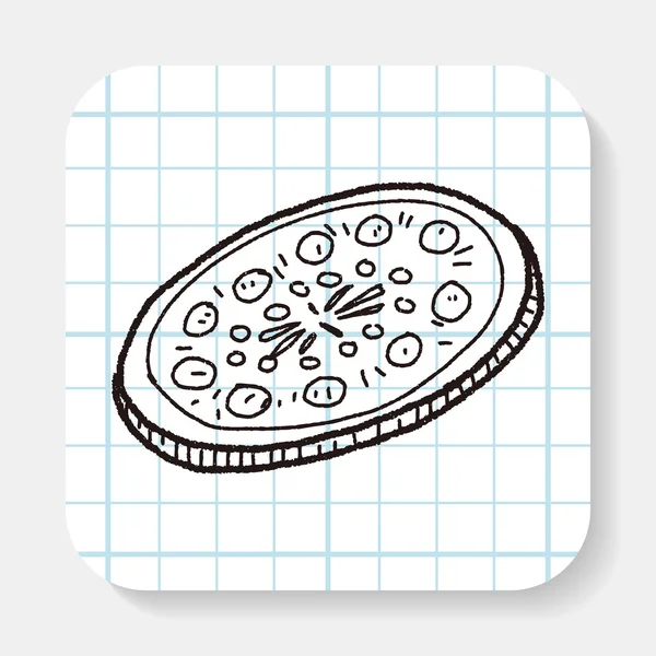 Doodle-Pizza — Stockvektor