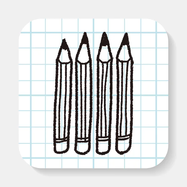 Doodle ołówek — Wektor stockowy