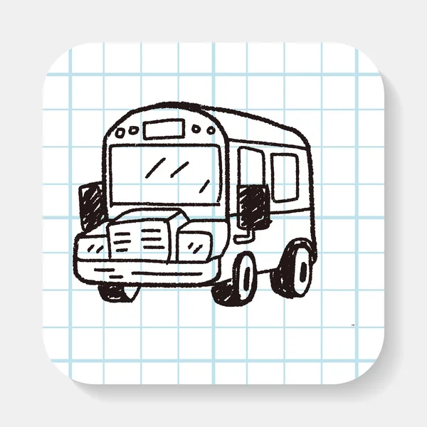 Buss doodle ritning — Stock vektor