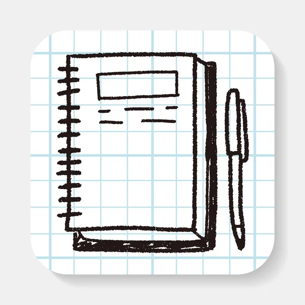 Cuaderno de Doodle — Vector de stock