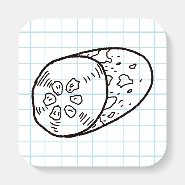 Zeleninové doodle — Stockový vektor