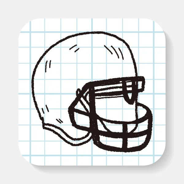 Casque de football Doodle — Image vectorielle