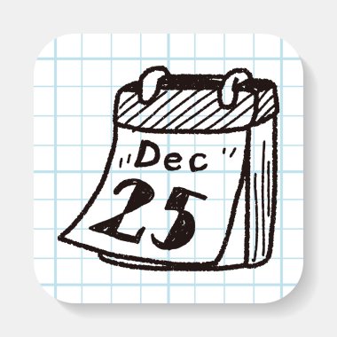 Aralık Takvim doodle