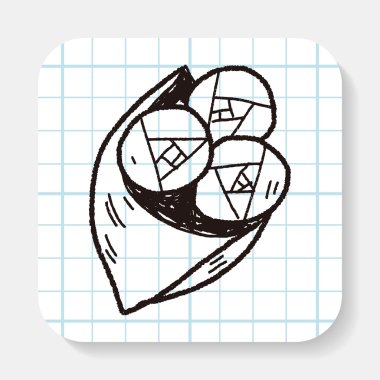 Gül çiçek doodle