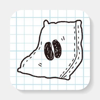 kahve çekirdeği doodle çizim