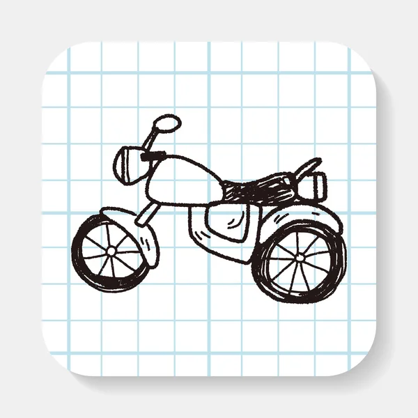 Garabato de motocicleta — Vector de stock