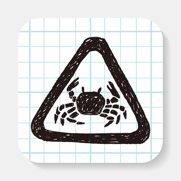 Crab doodle — Stock Vector