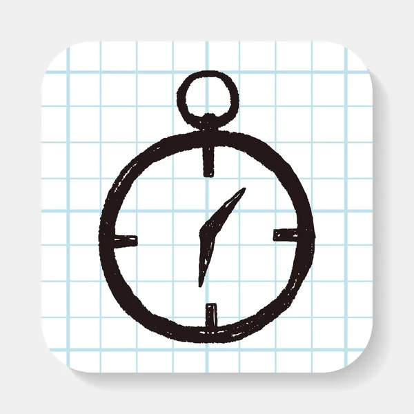 Doodle chronomètre — Image vectorielle