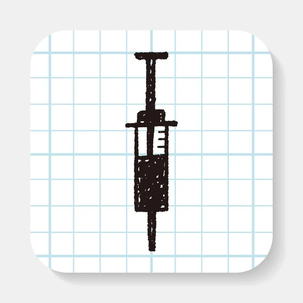 낙서 주사기 — 스톡 벡터
