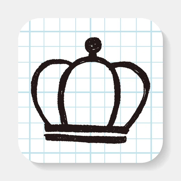 Doodle king crown — Stock vektor