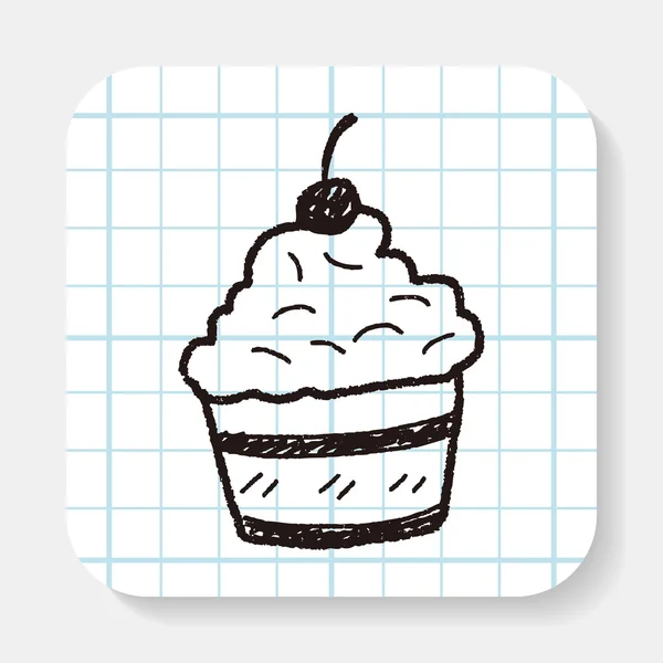 Doodle-Kuchen — Stockvektor