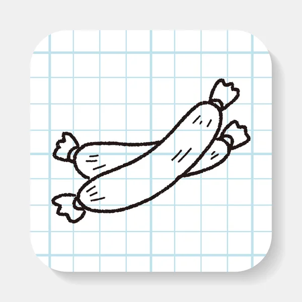 Jambon doodle — Image vectorielle