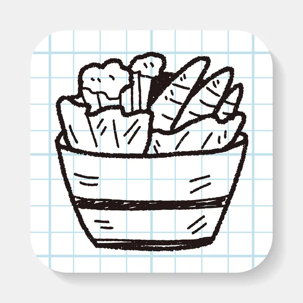 Doodle салат — стоковий вектор