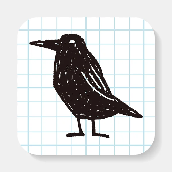 Corbeau gribouille — Image vectorielle