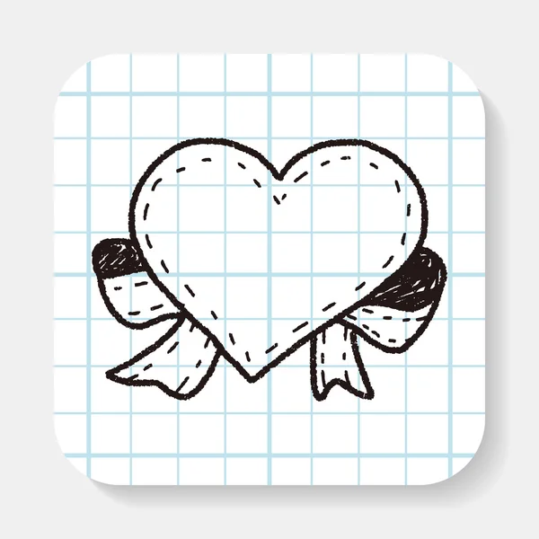 Amore etichetta doodle — Vettoriale Stock