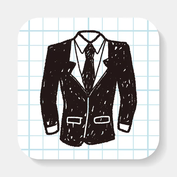 Traje de garabato — Vector de stock