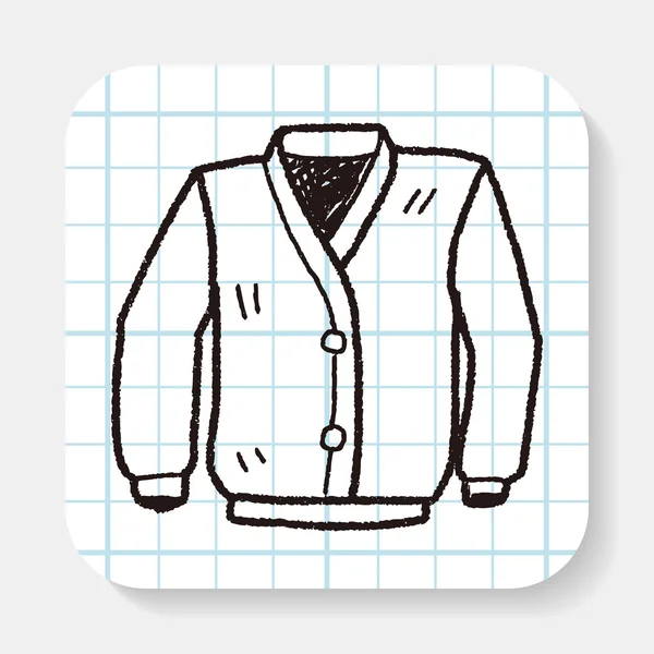 Manteau doodle — Image vectorielle