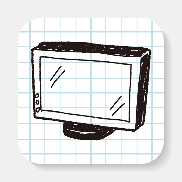 Doodle tv — Vettoriale Stock