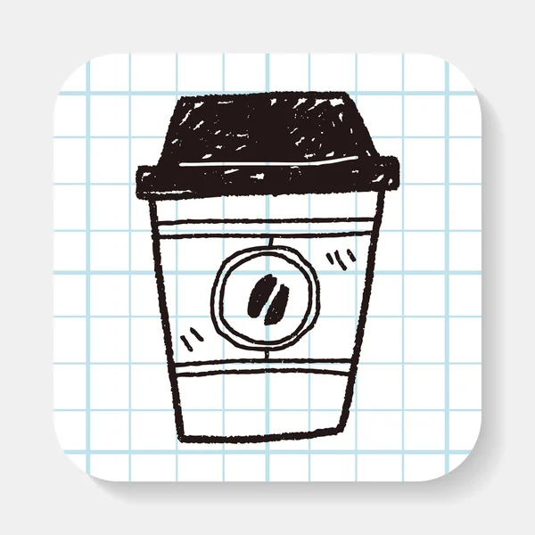 Kahve doodle — Stok Vektör