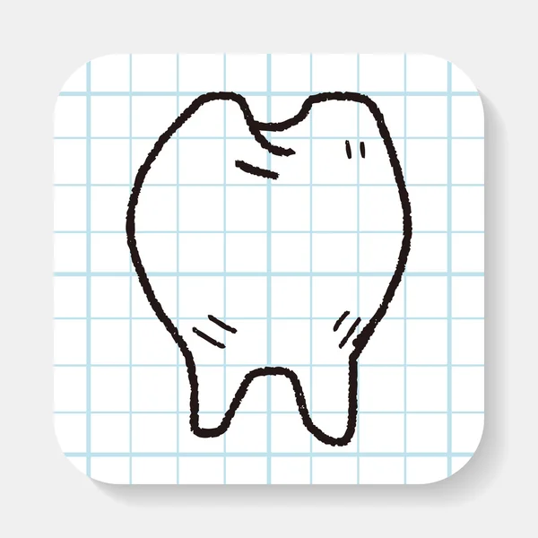 Doodle δόντι — Διανυσματικό Αρχείο