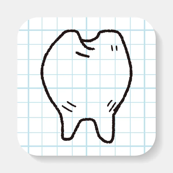 낙서 치아 — 스톡 벡터