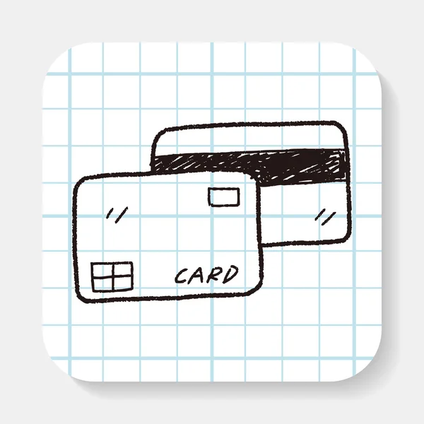 Doodle πιστωτική κάρτα — Διανυσματικό Αρχείο