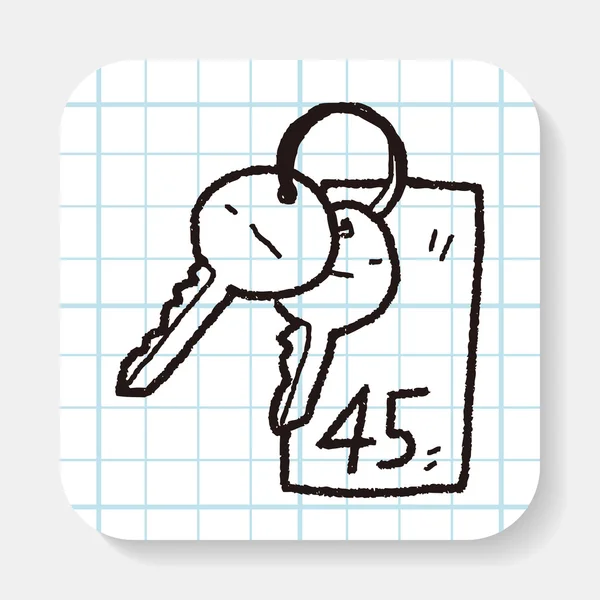 Doodle nyckel — Stock vektor