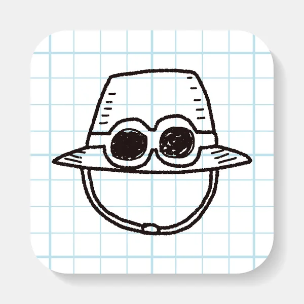 Chapeau doodle — Image vectorielle