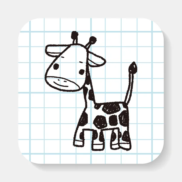 Giraffe doodle — стоковий вектор