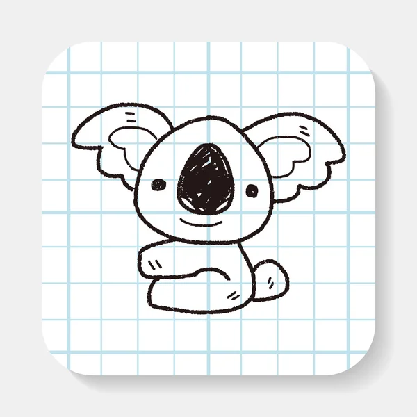 Koala doodle — Stockvector