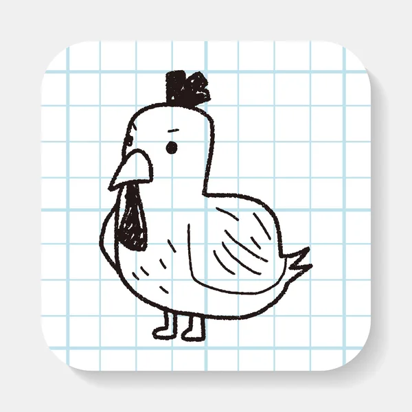 Κοτόπουλο doodle — Διανυσματικό Αρχείο
