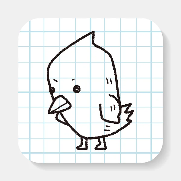 Chick doodle — Stock vektor