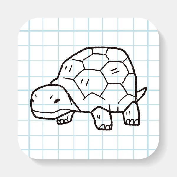 Tortoise doodle — Stock Vector