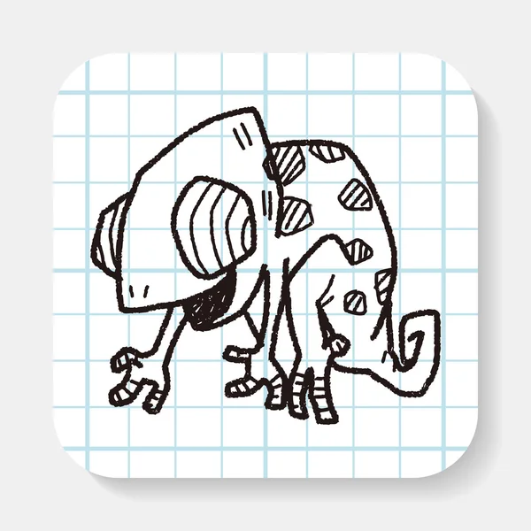 Chameleon doodle — Stockový vektor