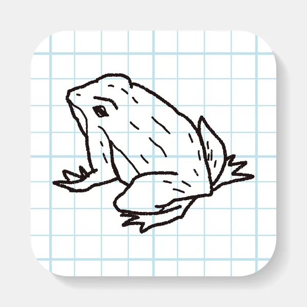 Žába doodle — Stockový vektor