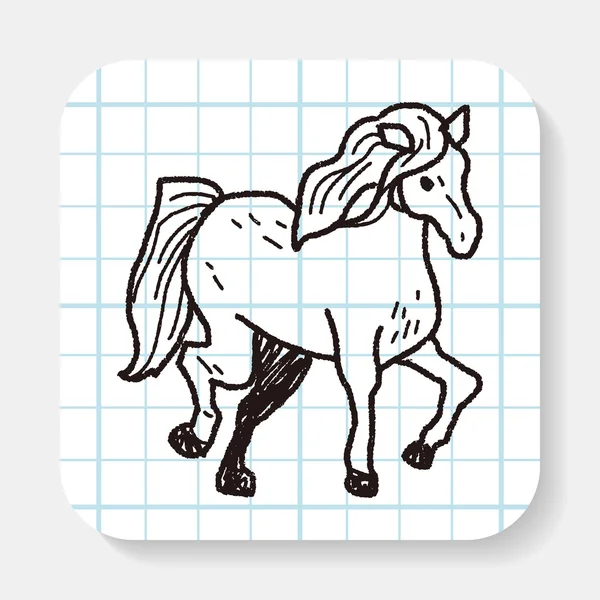 Doodle de cavalo — Vetor de Stock