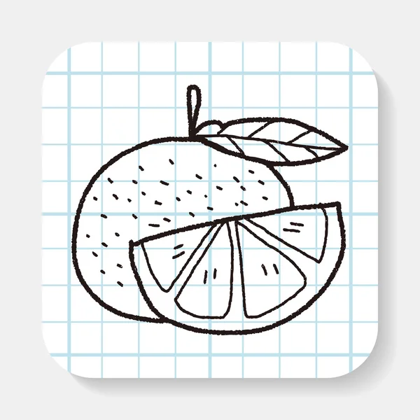 Doodle de laranja — Vetor de Stock