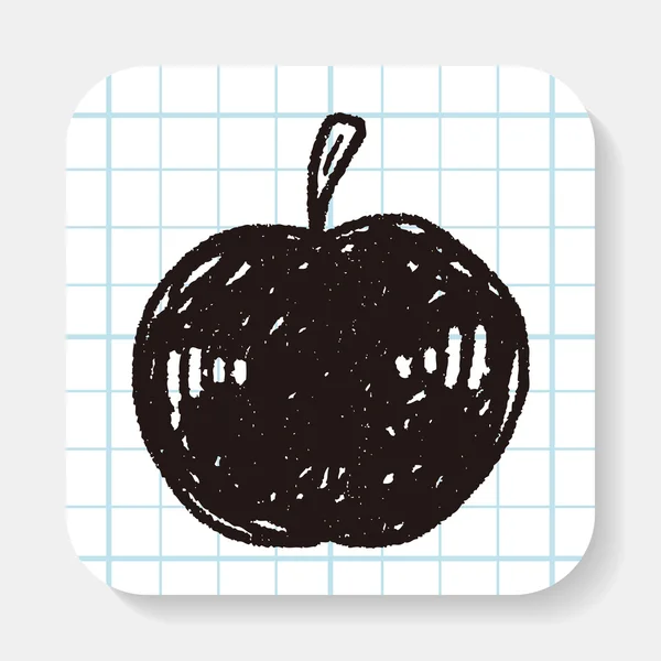 Doodle de maçã — Vetor de Stock