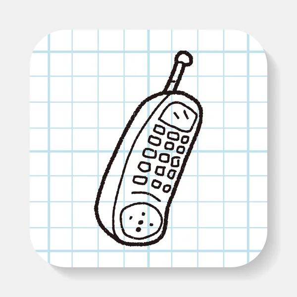 Telefonata doodle — Vettoriale Stock