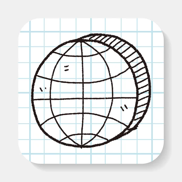 Globe doodle — Stockový vektor