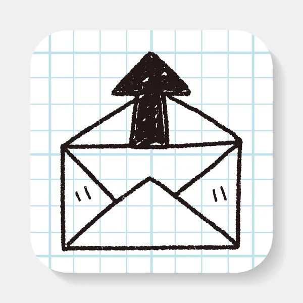 Doodle courrier — Image vectorielle