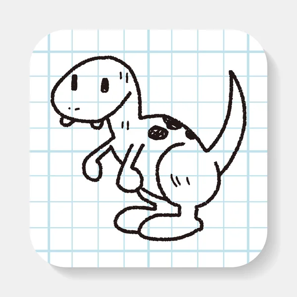 Dinosaurus doodle — Stockový vektor