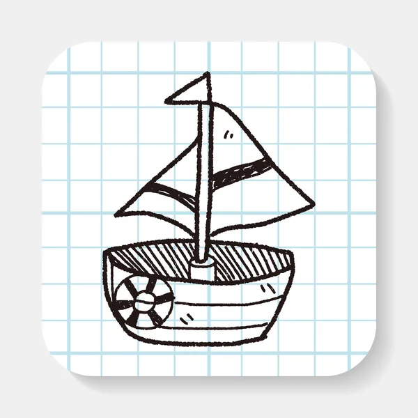 Sail doodle — Stock Vector