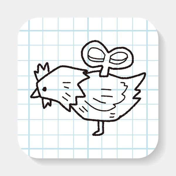 Leksak kyckling doodle — Stock vektor