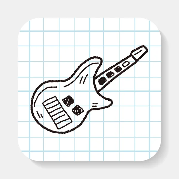 Oyuncak gitar doodle — Stok Vektör