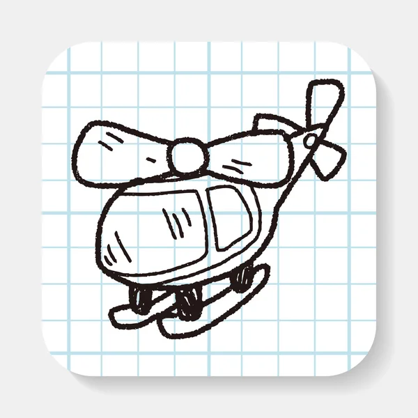 Vrtulník doodle — Stockový vektor